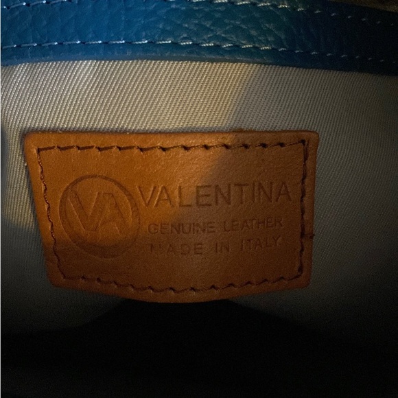Valentina Ocean Blue/Tan Leather Convertible Backpack main image 6
